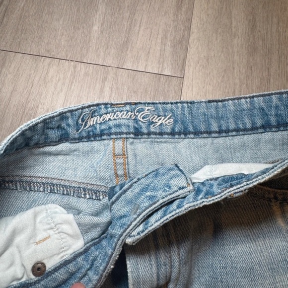 American Eagle Outfitters Vintage Light Blue Distressed Mini Skirt - Picture 3 of 3